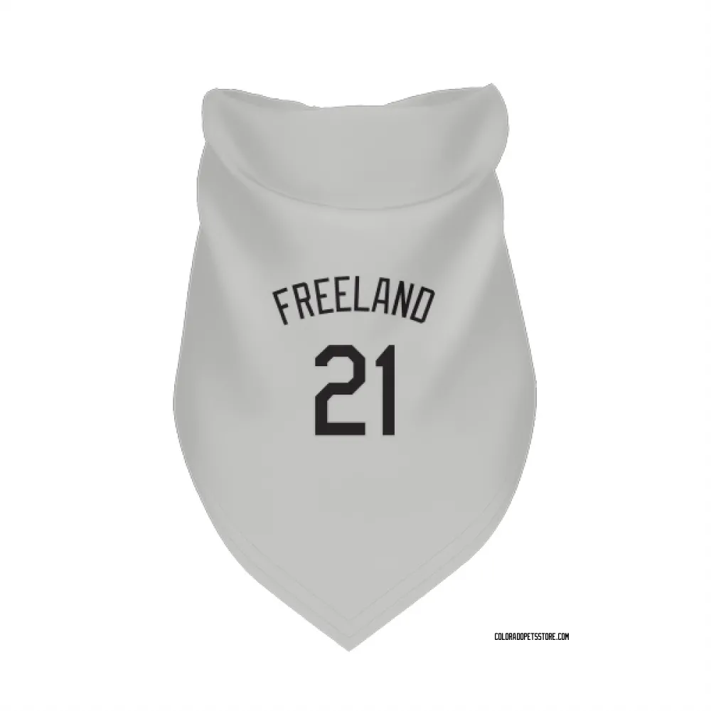 Colorado Rockies Kyle Freeland White Pet Bandana for Dog & Cat