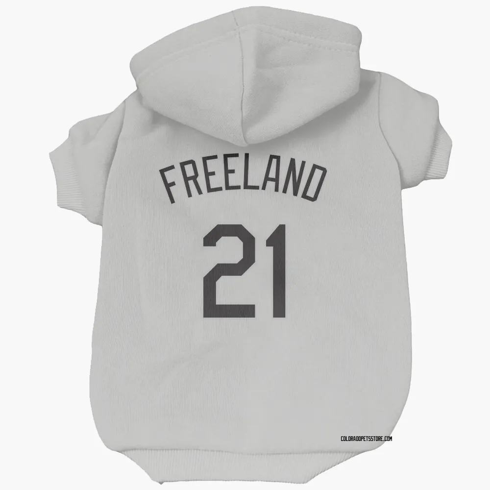 Colorado Rockies Kyle Freeland White Pet Hoodie for Dog & Cat