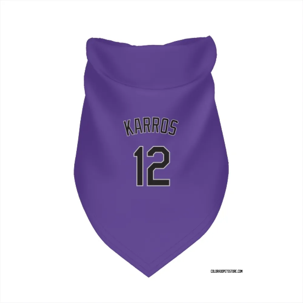 Colorado Rockies Kyle Karros Purple Pet Bandana for Dog & Cat