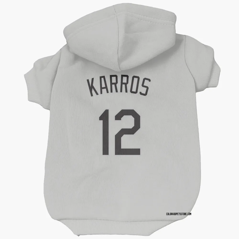 Colorado Rockies Kyle Karros White Pet Hoodie for Dog & Cat
