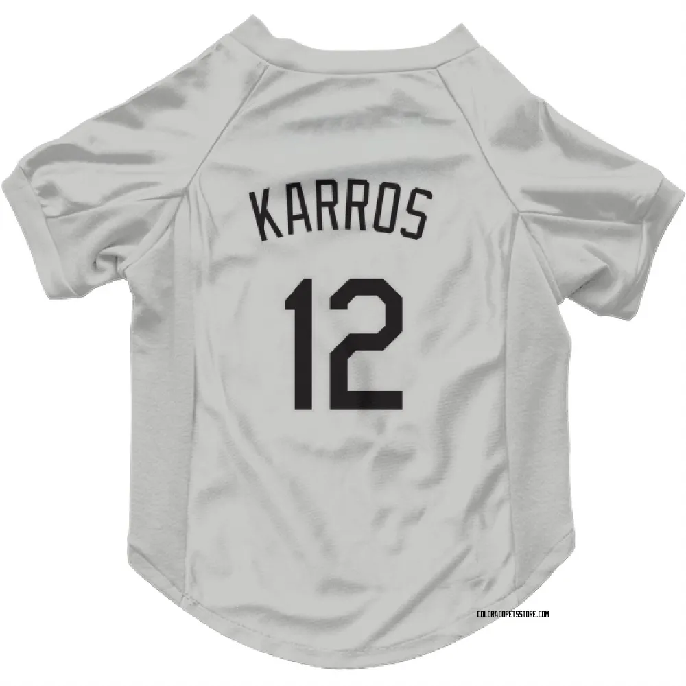 Colorado Rockies Kyle Karros White Pet Jersey for Dog & Cat