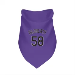 Colorado Rockies Lucas Gilbreath Purple Pet Bandana for Dog & Cat