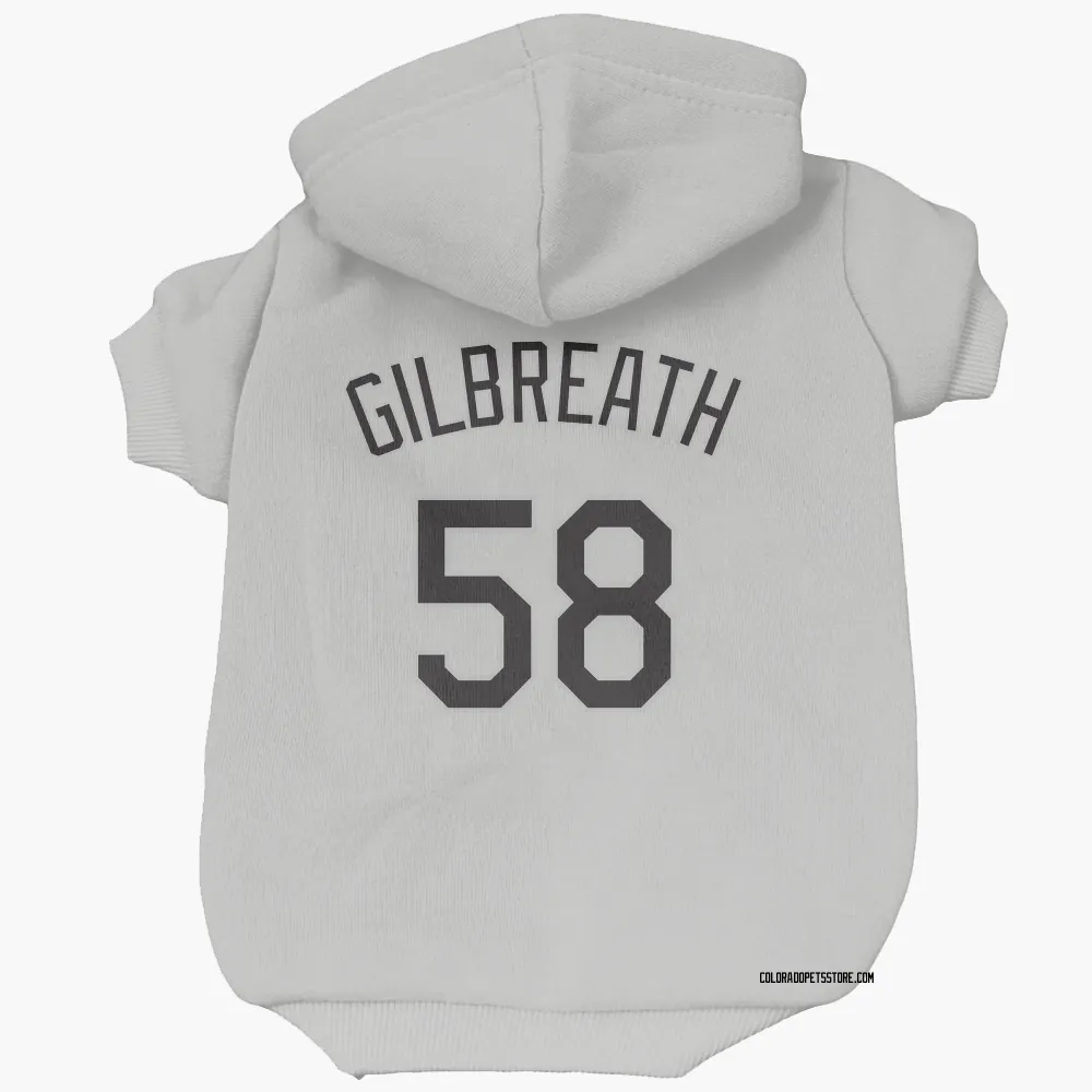 Colorado Rockies Lucas Gilbreath White Pet Hoodie for Dog & Cat