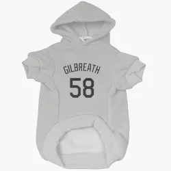Colorado Rockies Lucas Gilbreath White Pet Hoodie for Dog & Cat