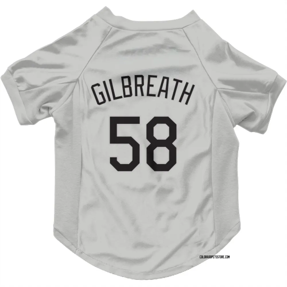 Colorado Rockies Lucas Gilbreath White Pet Jersey for Dog & Cat