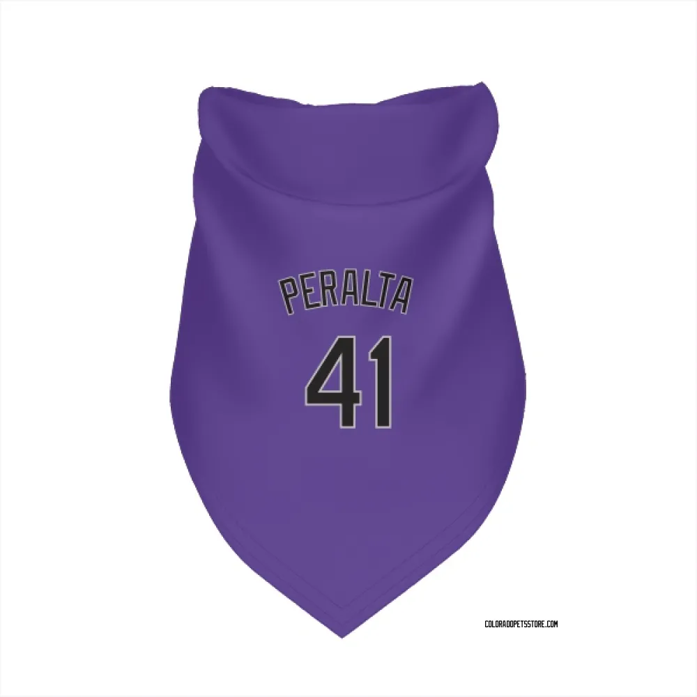 Colorado Rockies Luis Peralta Purple Pet Bandana for Dog & Cat
