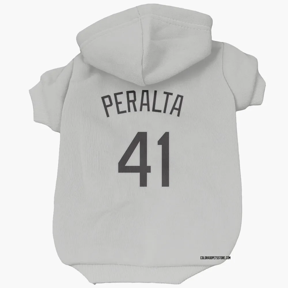 Colorado Rockies Luis Peralta White Pet Hoodie for Dog & Cat