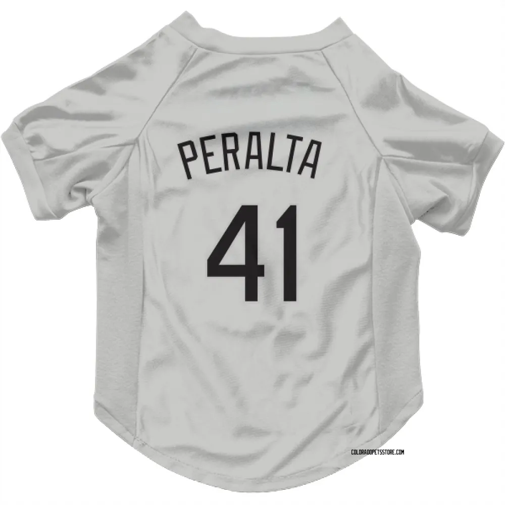 Colorado Rockies Luis Peralta White Pet Jersey for Dog & Cat