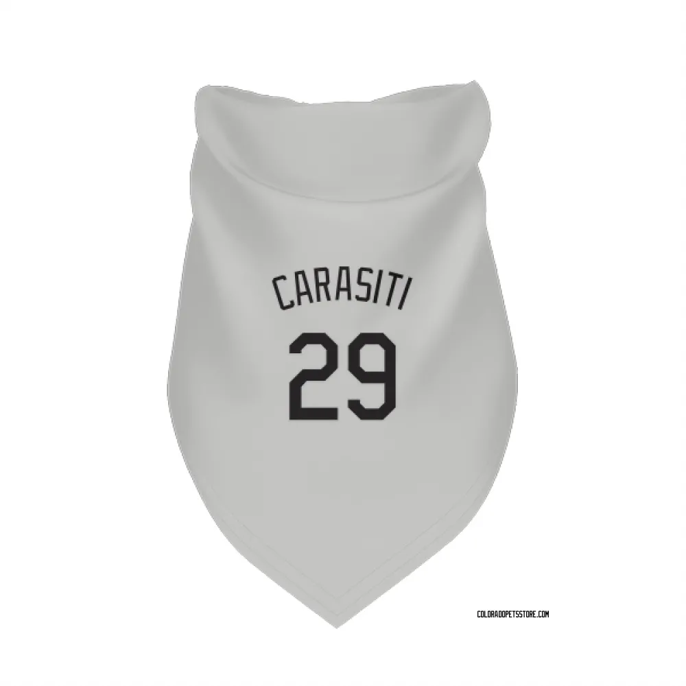 Colorado Rockies Matt Carasiti White Pet Bandana for Dog & Cat