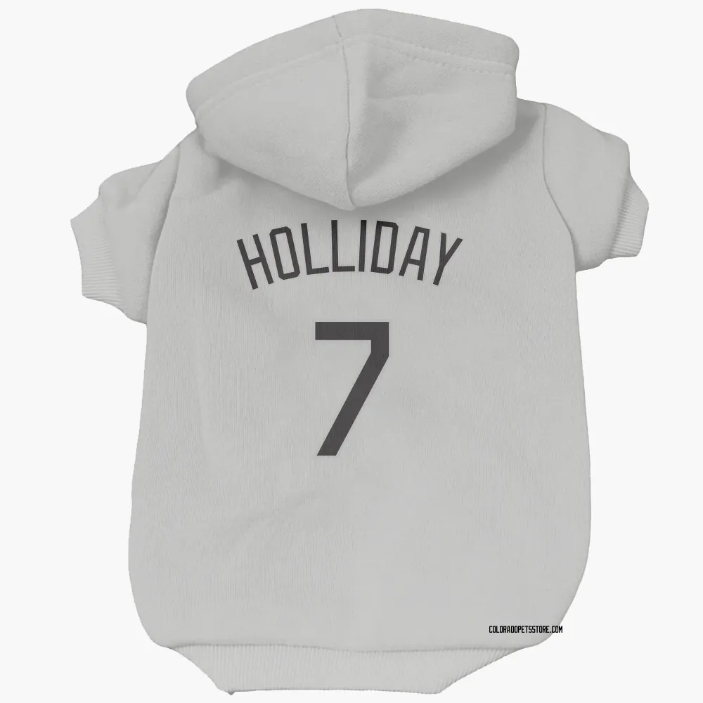 Colorado Rockies Matt Holliday White Pet Hoodie for Dog & Cat