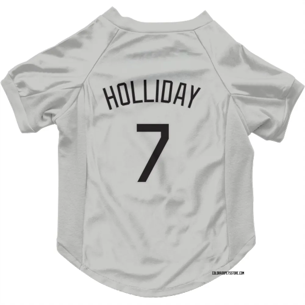 Colorado Rockies Matt Holliday White Pet Jersey for Dog & Cat