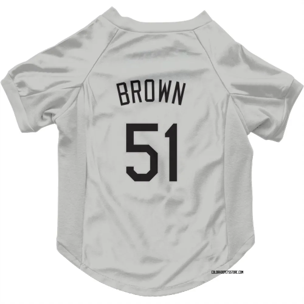 Colorado Rockies McCade Brown White Pet Jersey for Dog & Cat