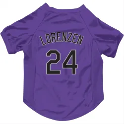 Colorado Rockies Michael Lorenzen Purple Pet Jersey for Dog & Cat