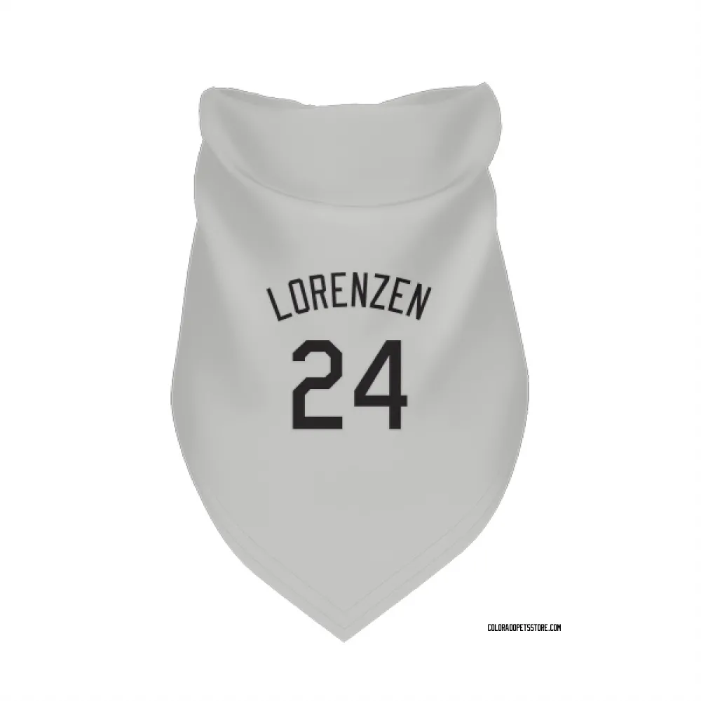 Colorado Rockies Michael Lorenzen White Pet Bandana for Dog & Cat