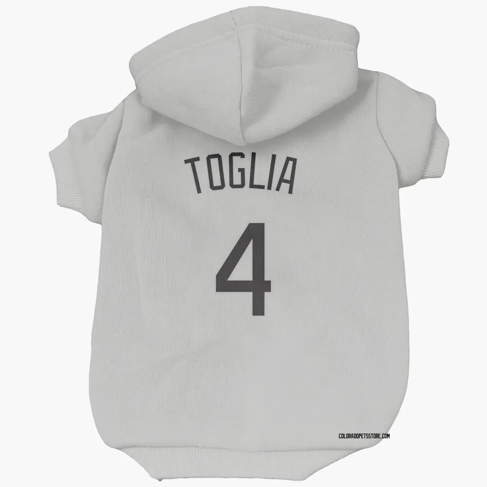 Colorado Rockies Michael Toglia White Pet Hoodie for Dog & Cat