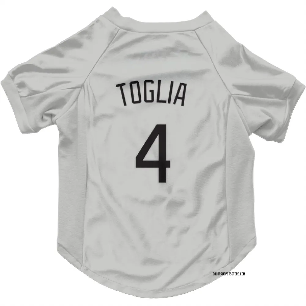 Colorado Rockies Michael Toglia White Pet Jersey for Dog & Cat