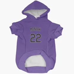 Colorado Rockies Mickey Moniak Purple Pet Hoodie for Dog & Cat