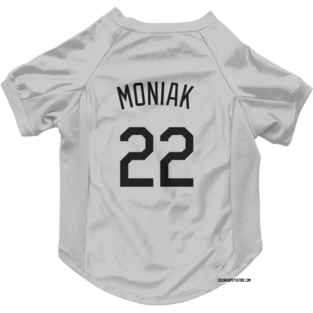 Colorado Rockies Mickey Moniak White Pet Jersey for Dog & Cat