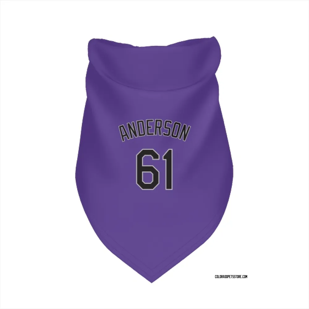 Colorado Rockies Nick Anderson Purple Pet Bandana for Dog & Cat