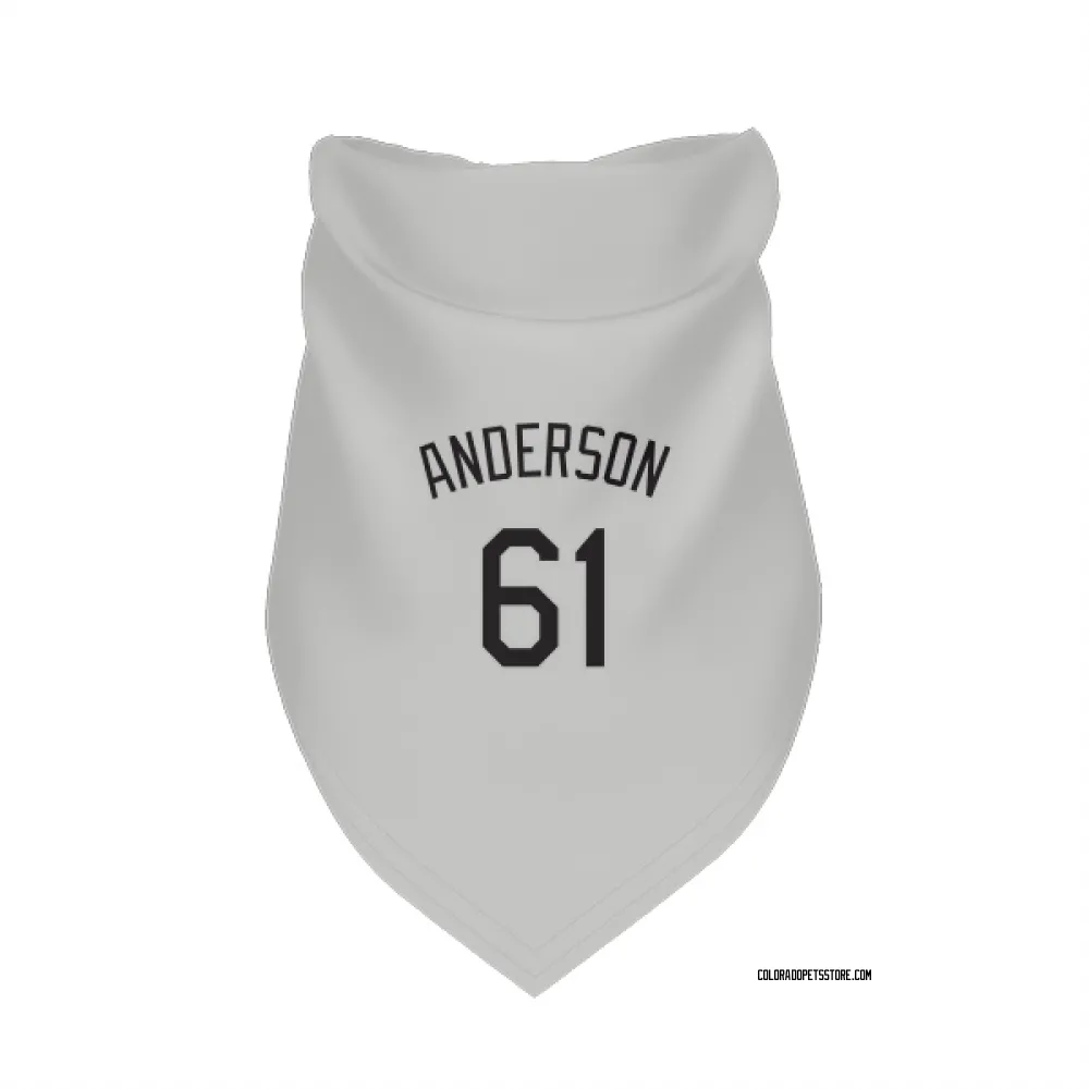 Colorado Rockies Nick Anderson White Pet Bandana for Dog & Cat
