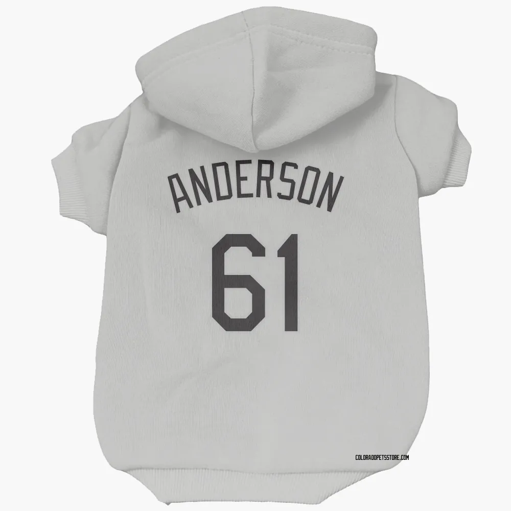 Colorado Rockies Nick Anderson White Pet Hoodie for Dog & Cat