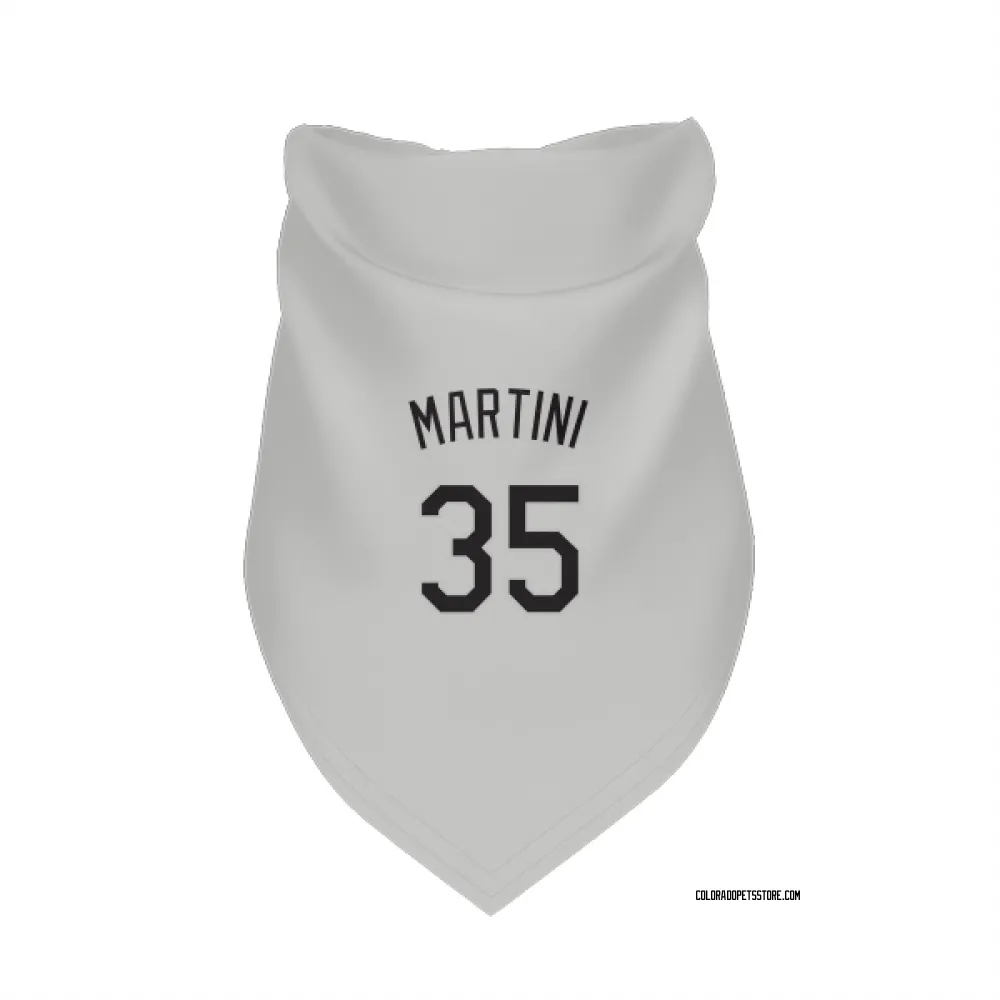 Colorado Rockies Nick Martini White Pet Bandana for Dog & Cat