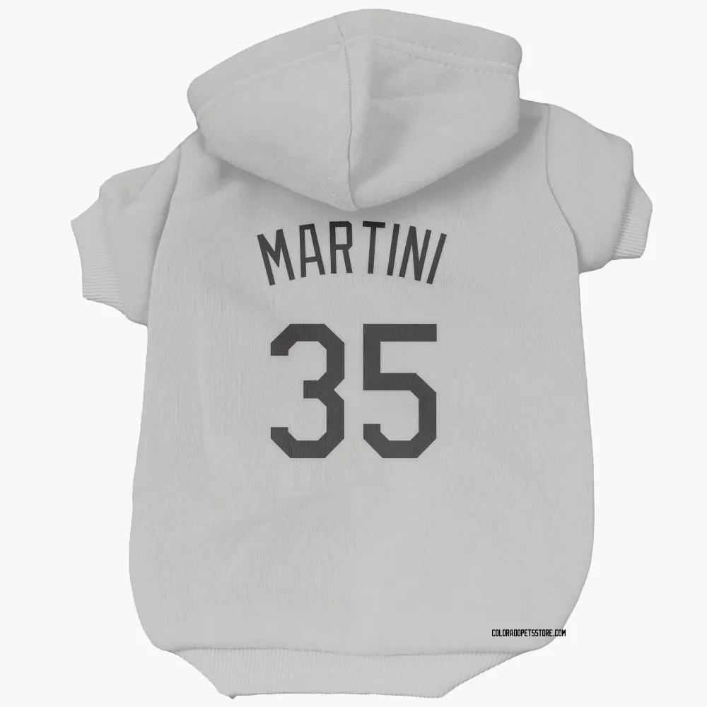 Colorado Rockies Nick Martini White Pet Hoodie for Dog & Cat