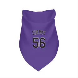 Colorado Rockies Noel Cuevas Purple Pet Bandana for Dog & Cat