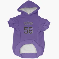 Colorado Rockies Noel Cuevas Purple Pet Hoodie for Dog & Cat