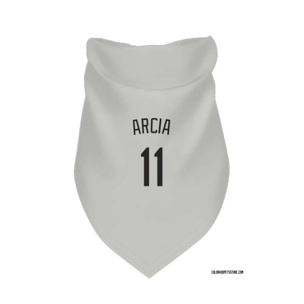 Colorado Rockies Orlando Arcia White Pet Bandana for Dog & Cat