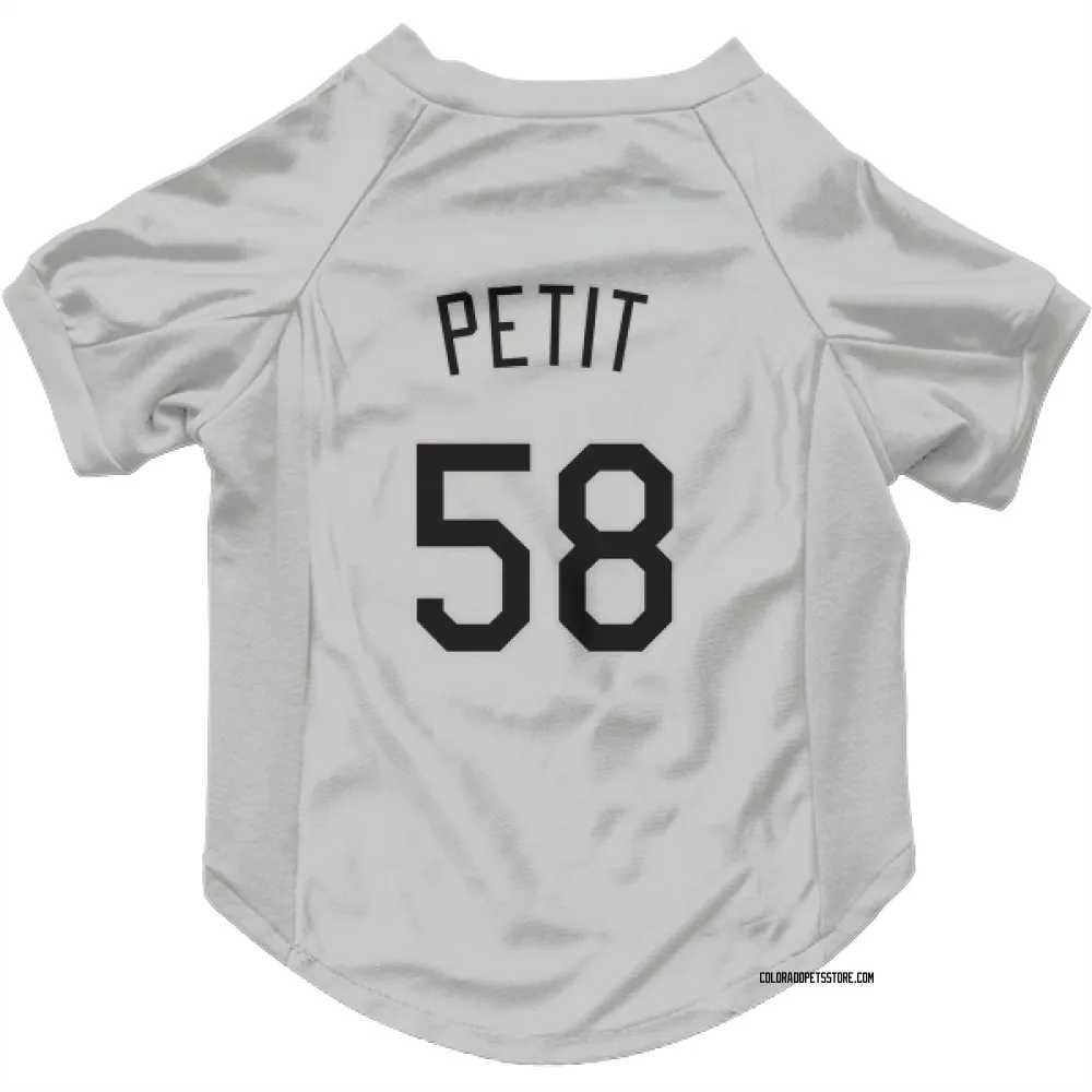 Colorado Rockies RJ Petit White Pet Jersey for Dog & Cat