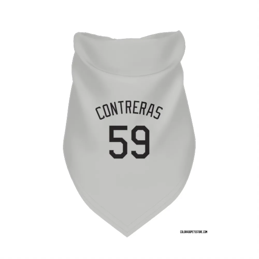 Colorado Rockies Roansy Contreras White Pet Bandana for Dog & Cat