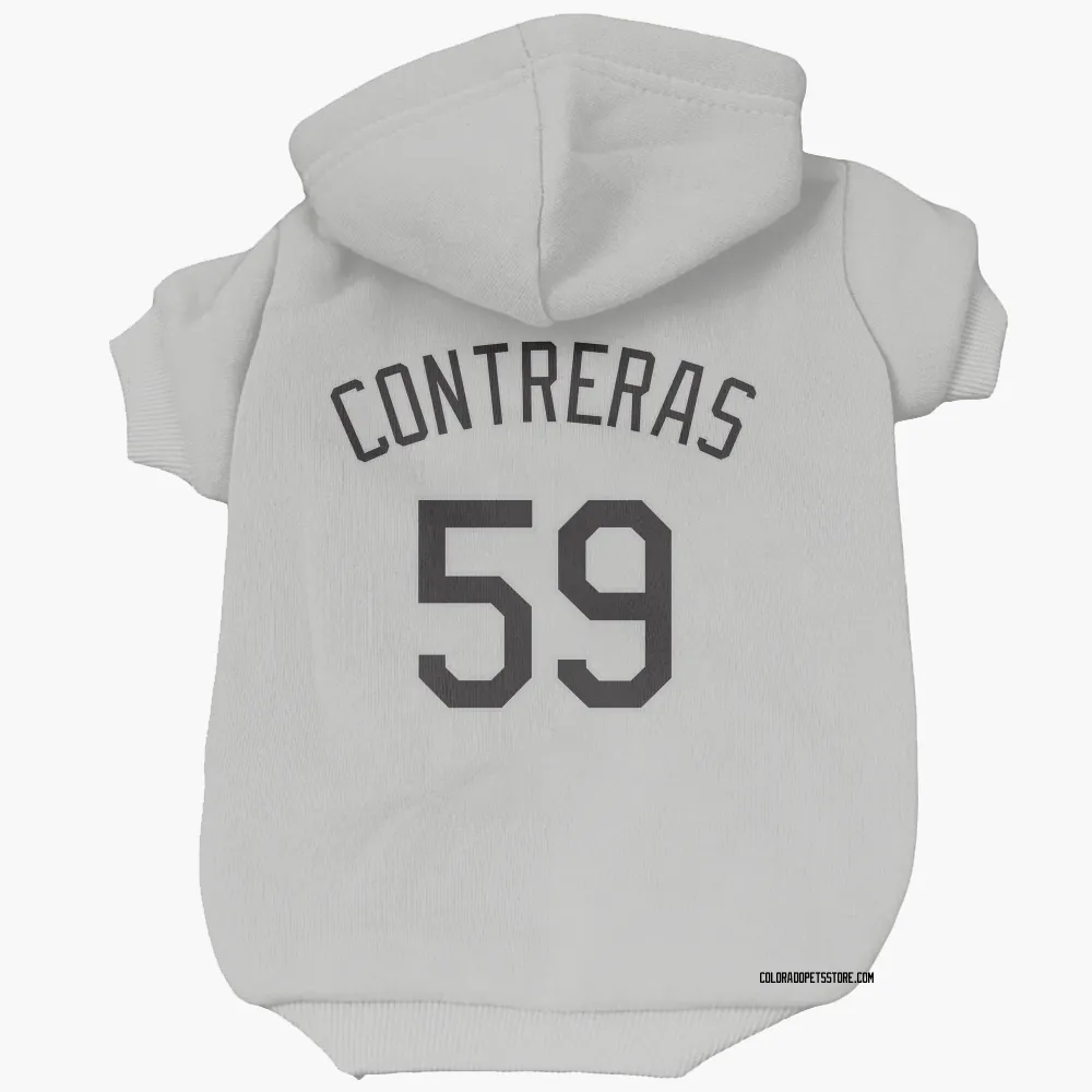 Colorado Rockies Roansy Contreras White Pet Hoodie for Dog & Cat