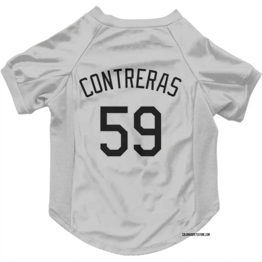 Colorado Rockies Roansy Contreras White Pet Jersey for Dog & Cat