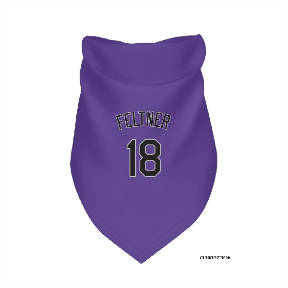 Colorado Rockies Ryan Feltner Purple Pet Bandana for Dog & Cat