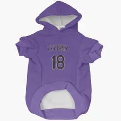 Colorado Rockies Ryan Feltner Purple Pet Hoodie for Dog & Cat