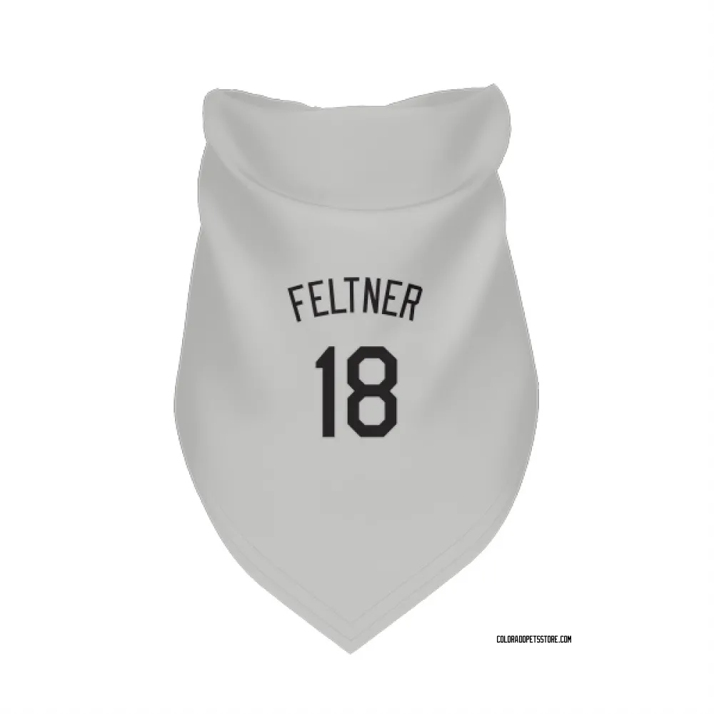 Colorado Rockies Ryan Feltner White Pet Bandana for Dog & Cat
