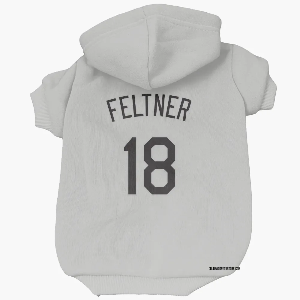 Colorado Rockies Ryan Feltner White Pet Hoodie for Dog & Cat