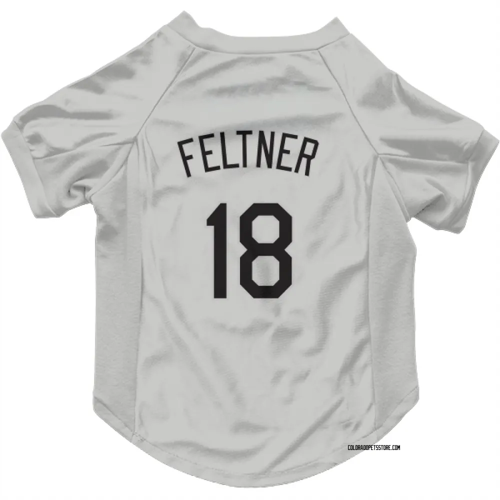 Colorado Rockies Ryan Feltner White Pet Jersey for Dog & Cat
