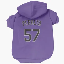 Colorado Rockies Sammy Peralta Purple Pet Hoodie for Dog & Cat