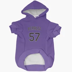 Colorado Rockies Sammy Peralta Purple Pet Hoodie for Dog & Cat