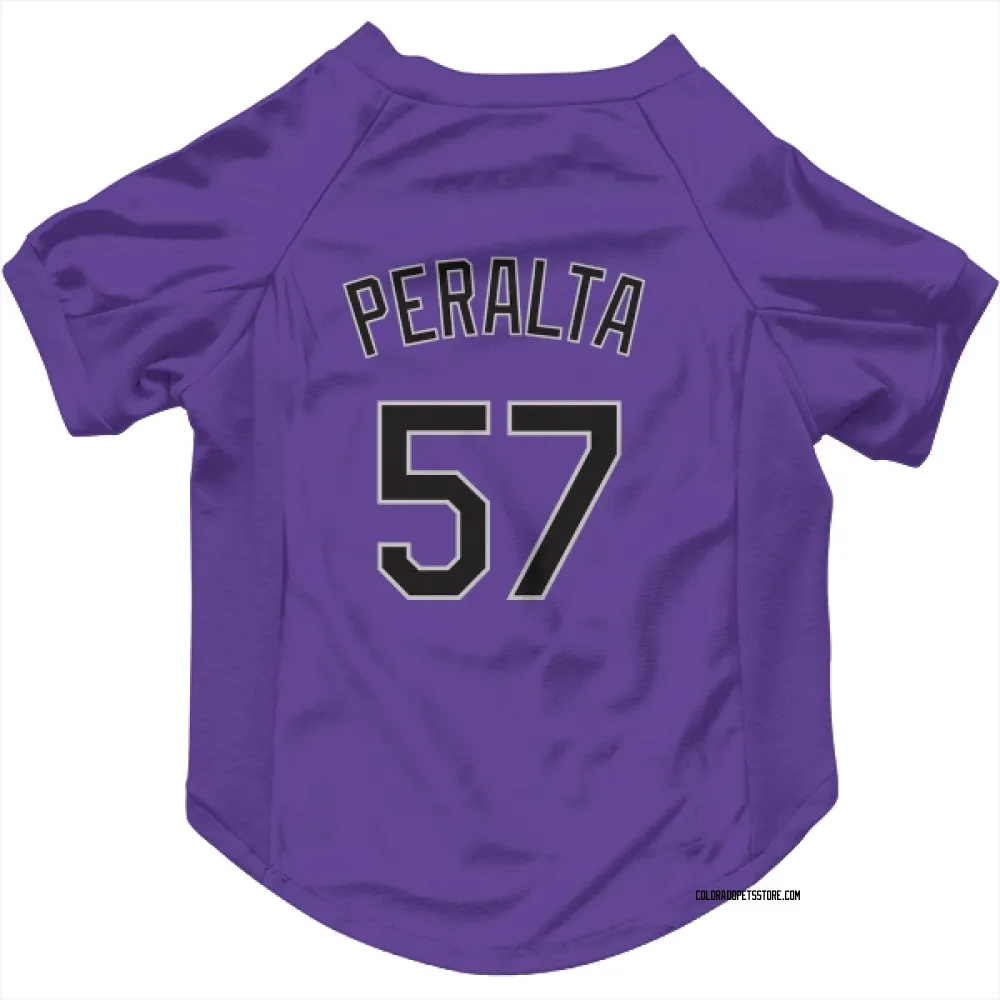 Colorado Rockies Sammy Peralta Purple Pet Jersey for Dog & Cat