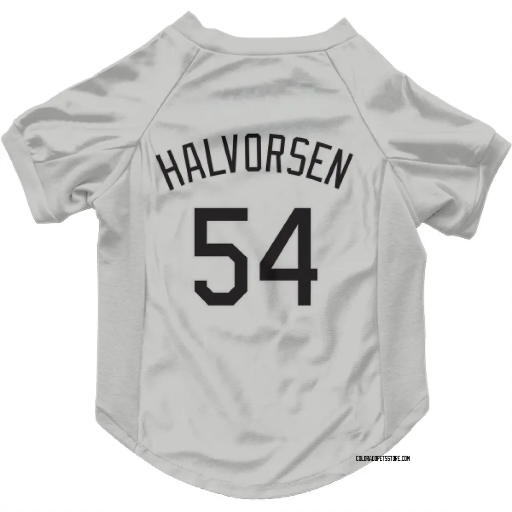 Colorado Rockies Seth Halvorsen White Pet Jersey for Dog & Cat