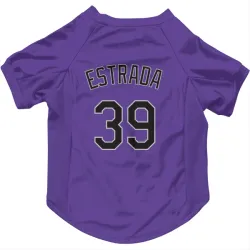 Colorado Rockies Thairo Estrada Purple Pet Jersey for Dog & Cat