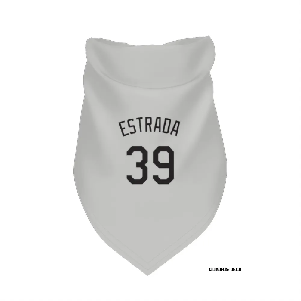 Colorado Rockies Thairo Estrada White Pet Bandana for Dog & Cat
