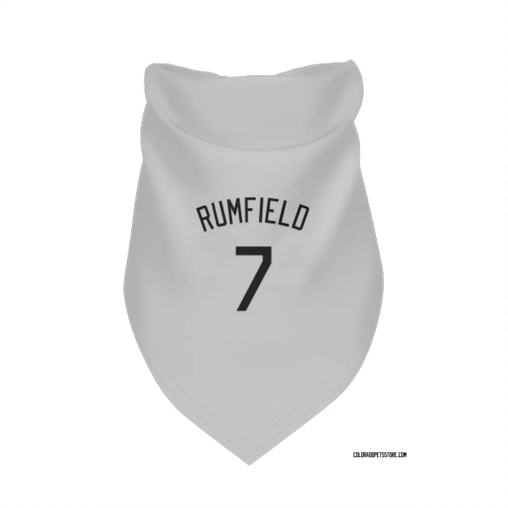 Colorado Rockies TJ Rumfield White Pet Bandana for Dog & Cat
