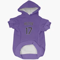 Colorado Rockies Todd Helton Purple Pet Hoodie for Dog & Cat
