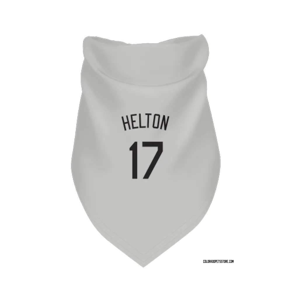 Colorado Rockies Todd Helton White Pet Bandana for Dog & Cat