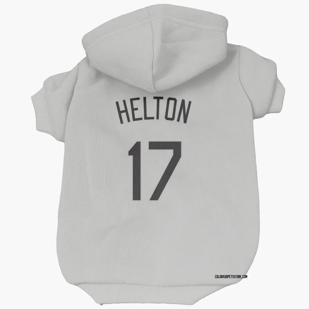 Colorado Rockies Todd Helton White Pet Hoodie for Dog & Cat