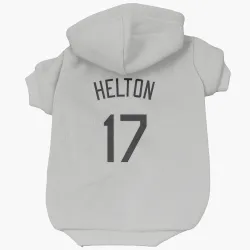 Colorado Rockies Todd Helton White Pet Hoodie for Dog & Cat